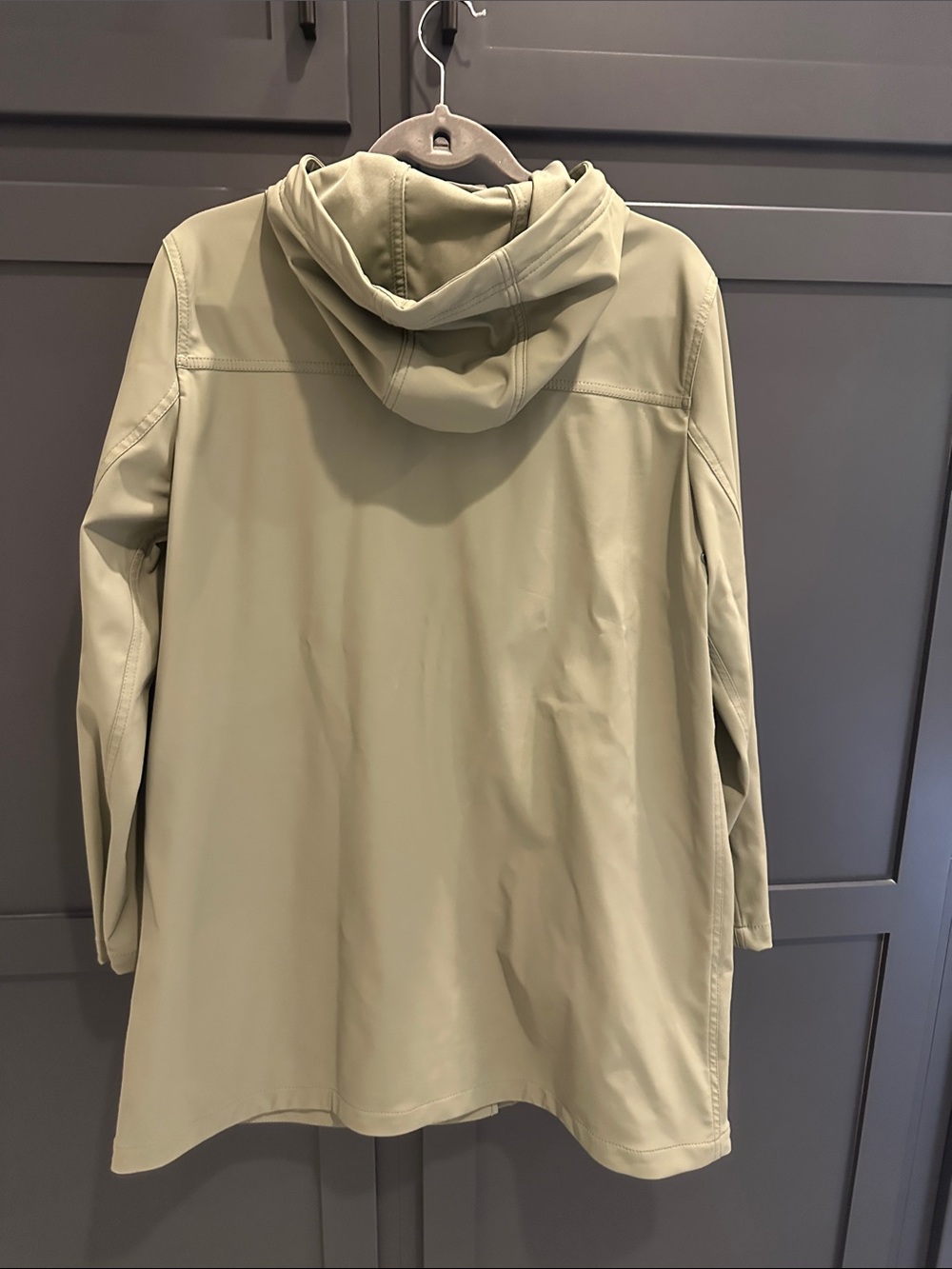 GAP Hooded Rain Coat in Light Olive - Picture 3 of 3